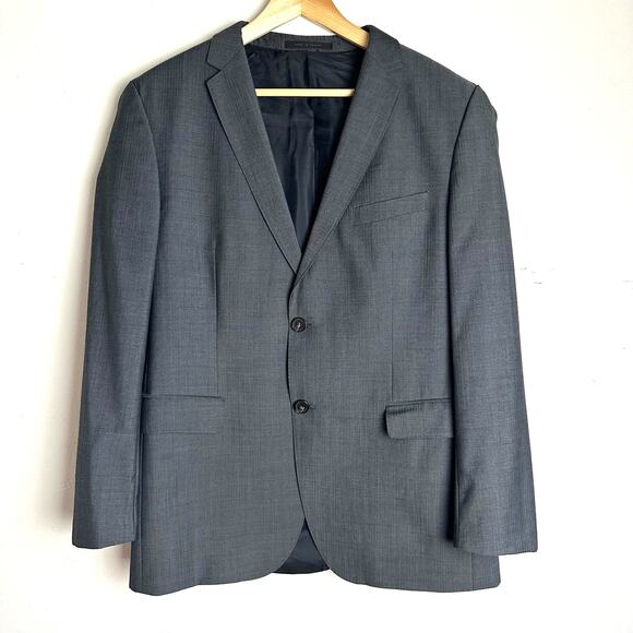 Hugo Boss Super 100 Blazer Coat Jacket Super‎ 100 Gray Men's Size 42R - Picture 1 of 10